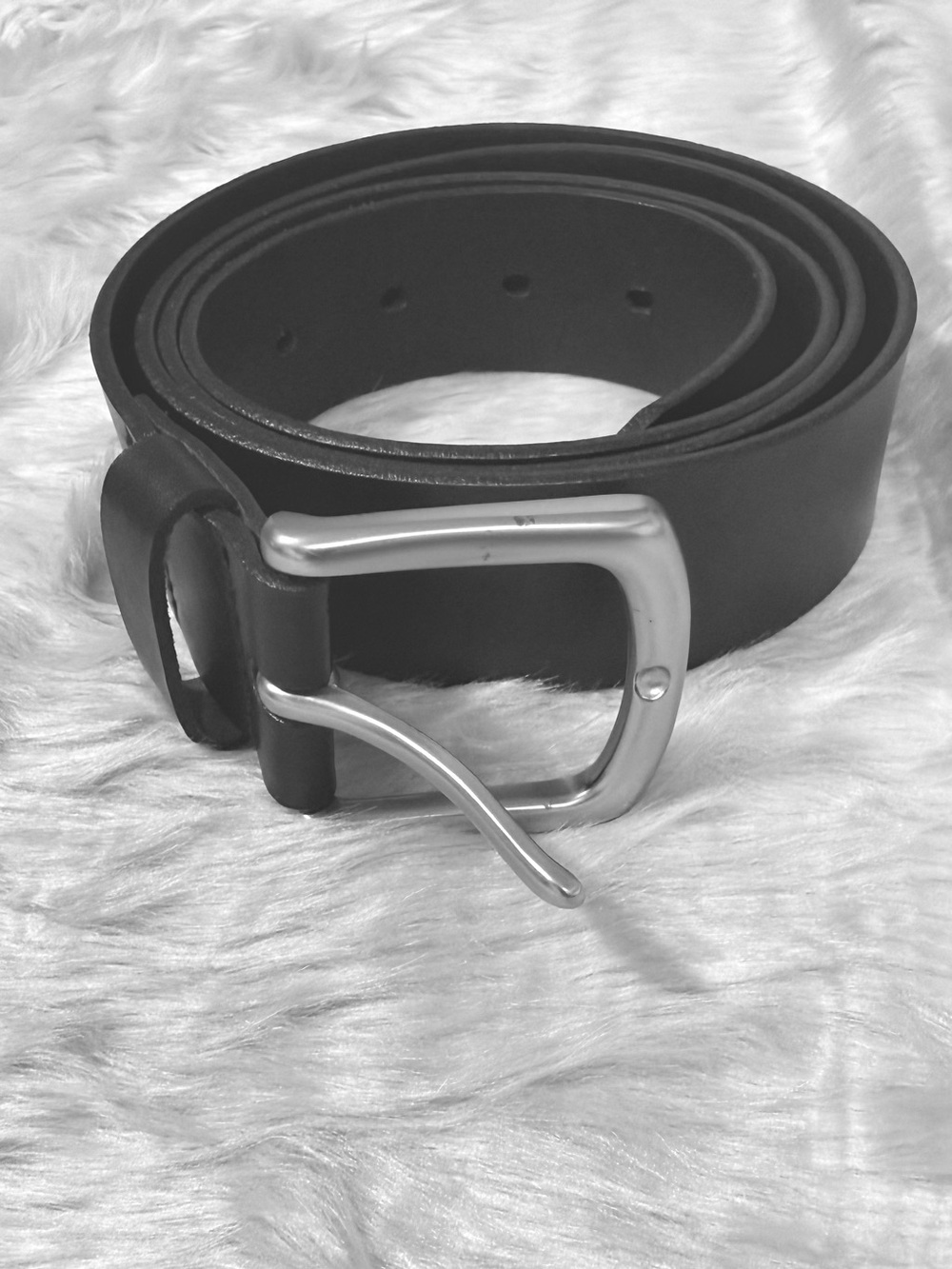 Old Navy Classic Black Leather Belt, Size 2X